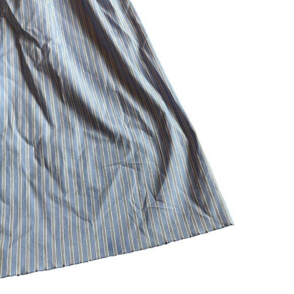 Loyd/Ford Blue White Stripe Midi Dress Strapless 100% Cotton Size Medium Women's - Picture 4 of 13